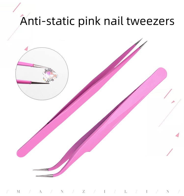 pink nail tweezers