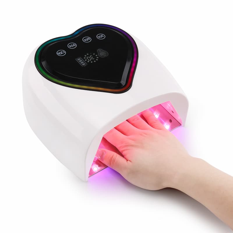 Lámpara de uñas LED y UV Colorful Heart 96w