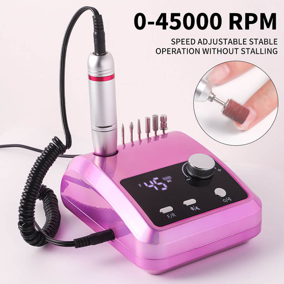 45000 RPM Professional Electric Nail Drill Machine with Foot Pedal