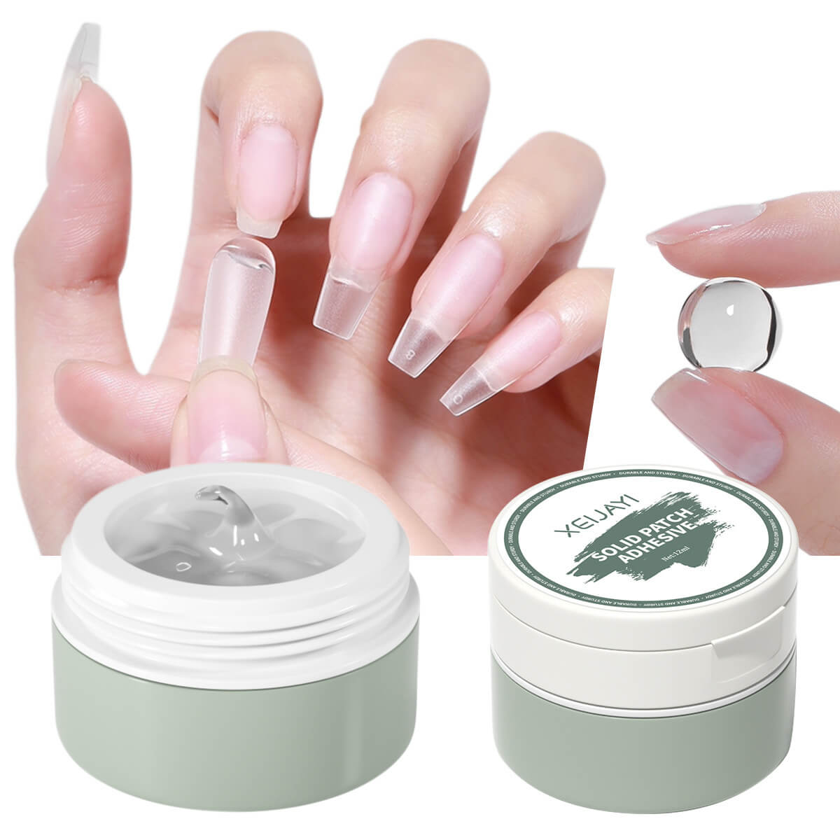 Long-Lasting Solid Nail Patch Adhesive Glue