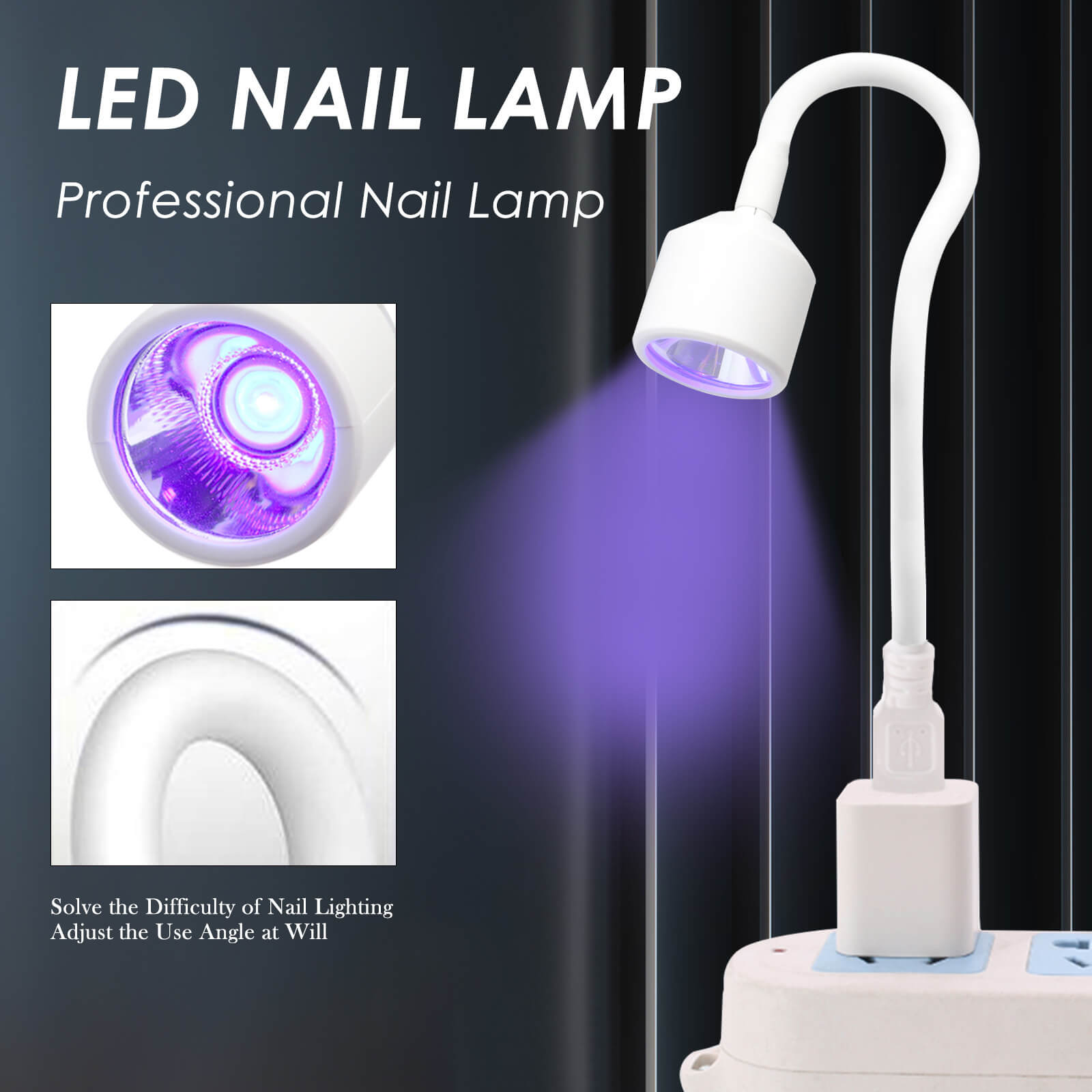 Flexible Gooseneck USB UV/LED Nail Lamp