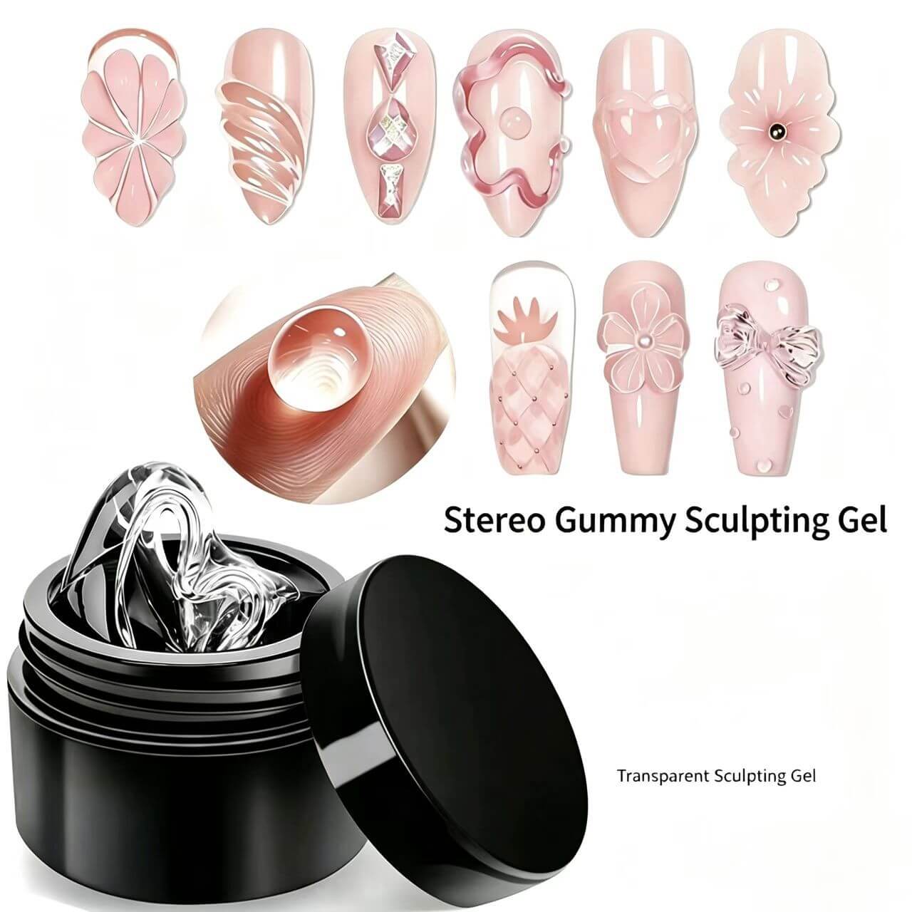 Transparent Stereo Gummy Sculpting Nail Gel