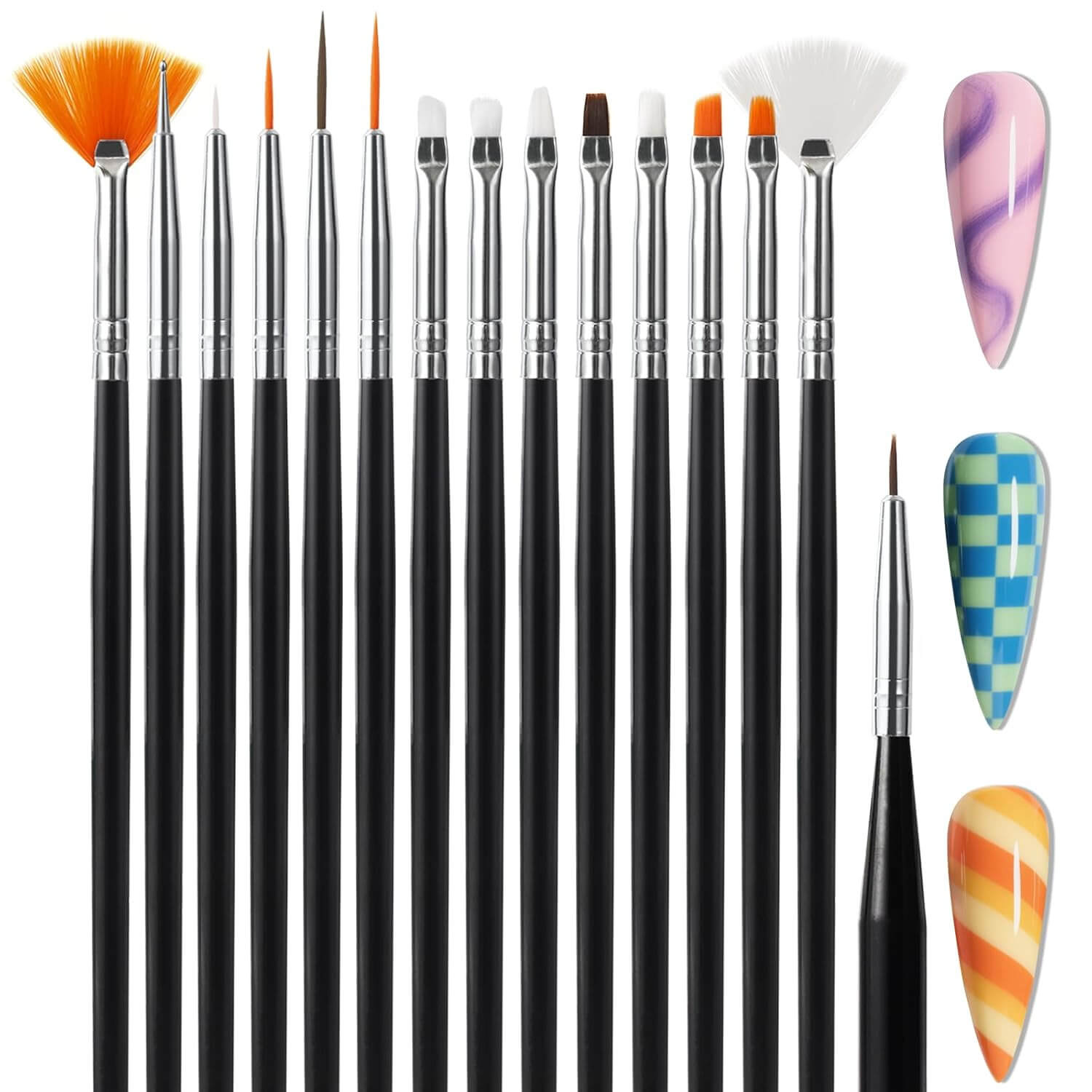 15pcs Multi-Function Nail Art Brush Set