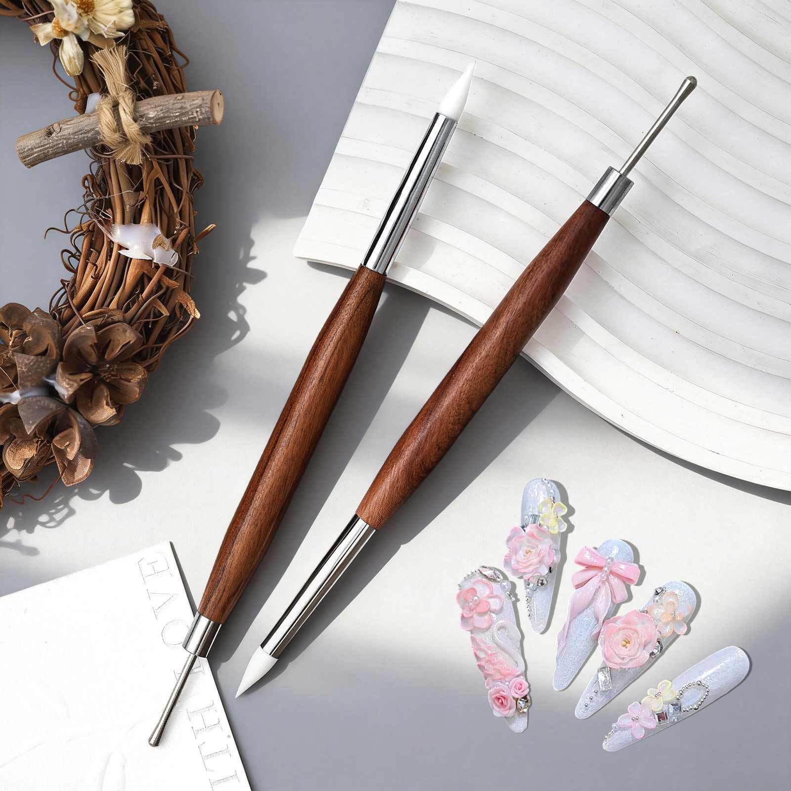 Double-Ended Silicone Nail Art Carving Pen