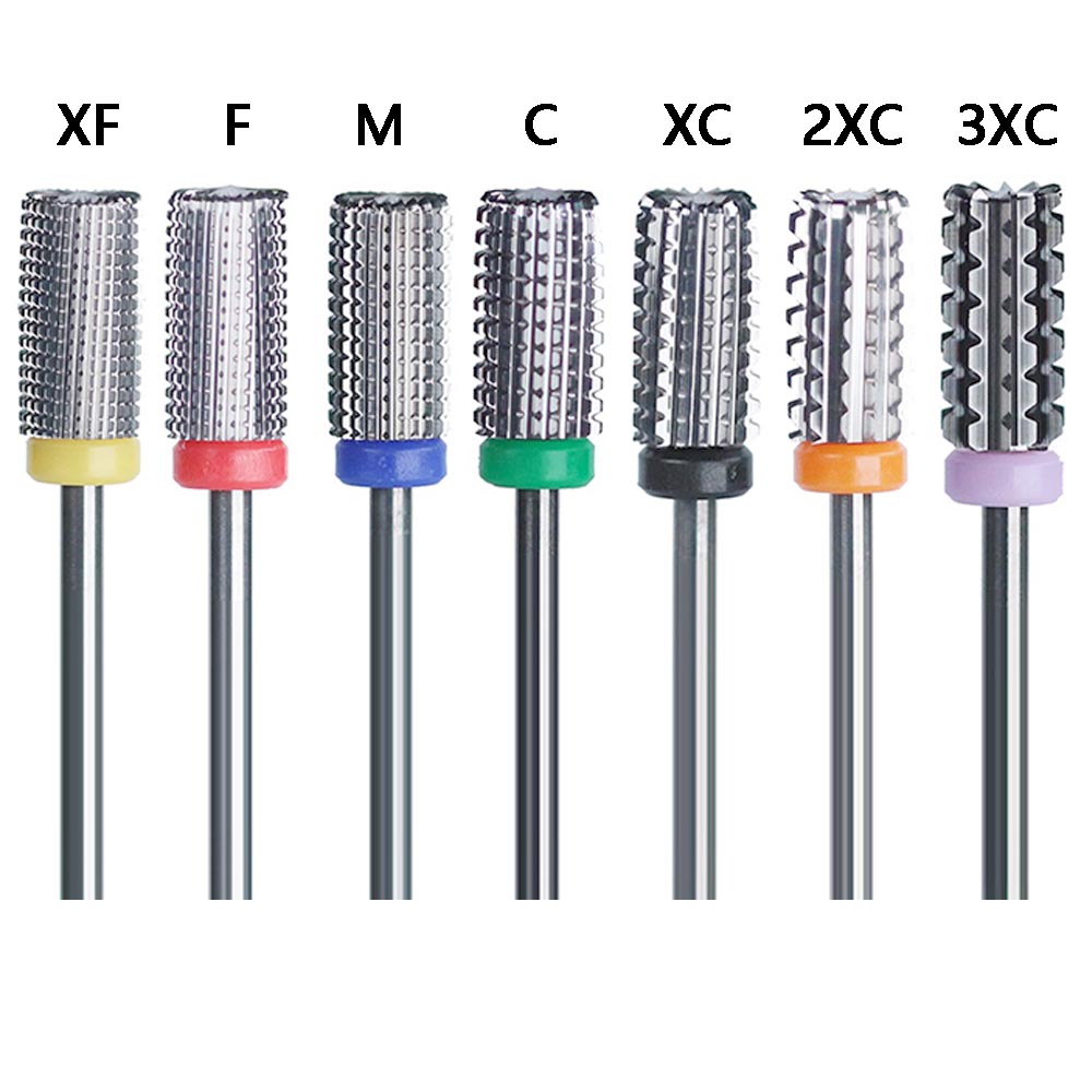 Professional 3/32" 7 Grit Tungsten Carbide Nail Drill Bit Set