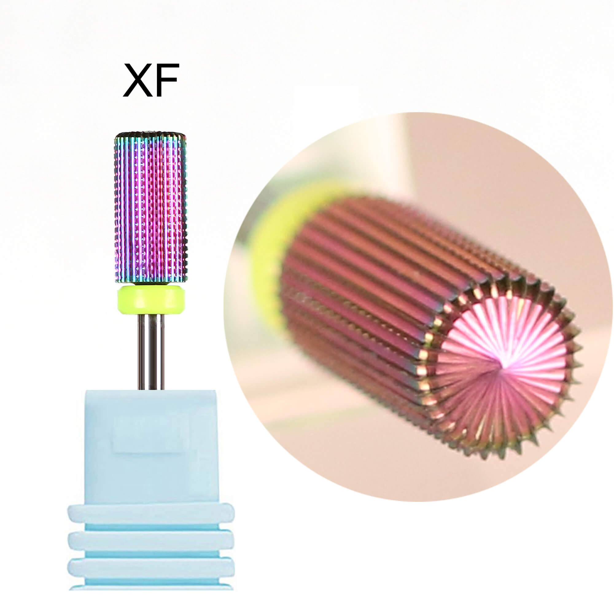 Rainbow Coated Cross Cut 3-in-1 Carbide Nail Drill Bits