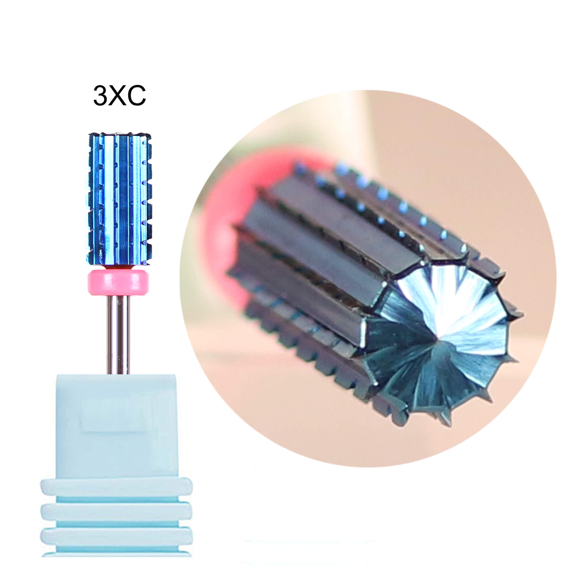 Blue Coated 3-in-1 Tungsten Carbide Nail Drill Bits