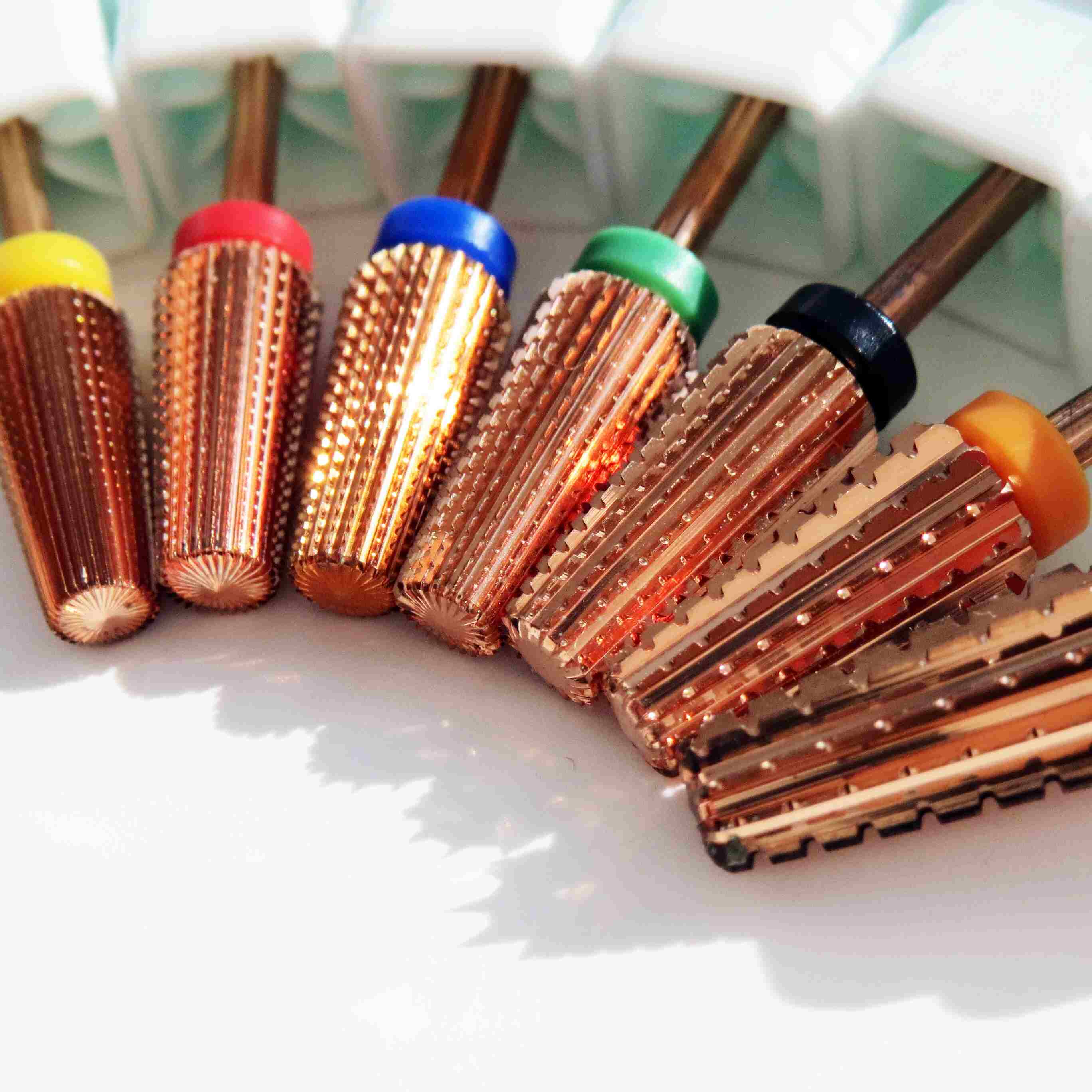 Rose Gold Cross Cut Carbide for Salon Acrylic Removal